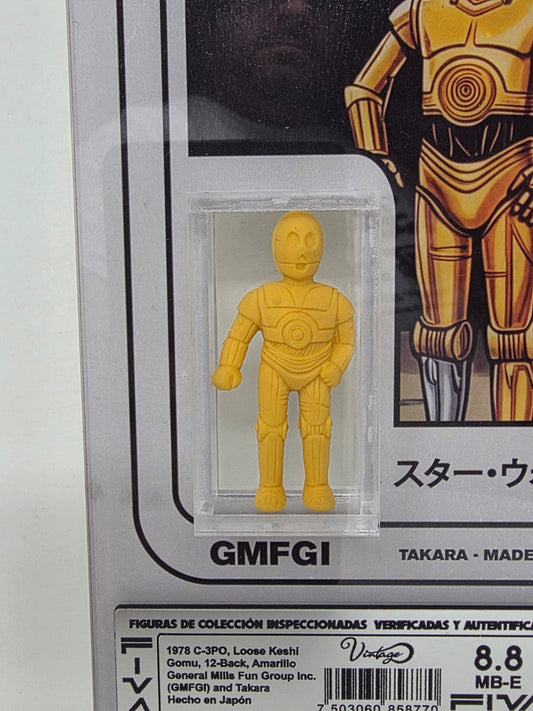 C-3PO シースリーピーオー Takara · Star Wars 12-Back Series · Keshi Gomu · Amarillo | 1978, Japón