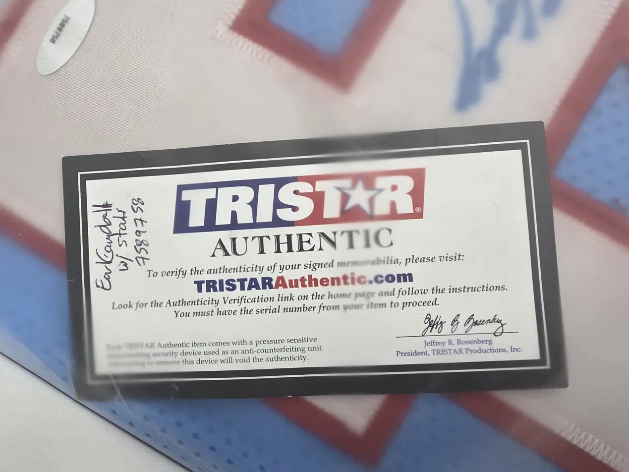 EARL CAMPBELL HOUSTON OILERS · NO. 34 · JERSEY AUTOGRAFIADO Certificado TRISTAR Authentic