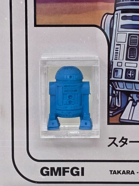R2-D2 アールツーディーツー Takara · Star Wars 12-Back Series · Keshi Gomu · Azul | 1978, Japón
