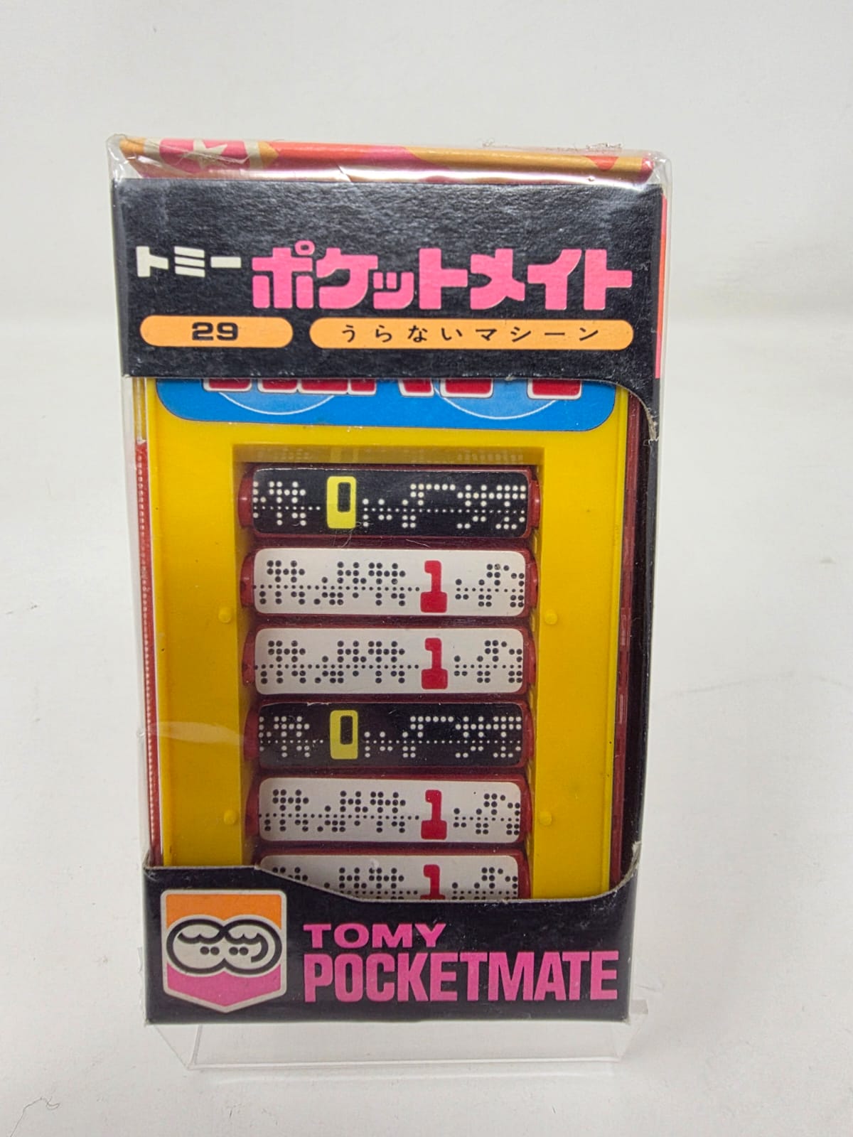 TOMY POCKETMATE — NO. 29 SLOT MACHINE — TOMY JAPAN — 1975–1987 — MIB (Mint in Box)
