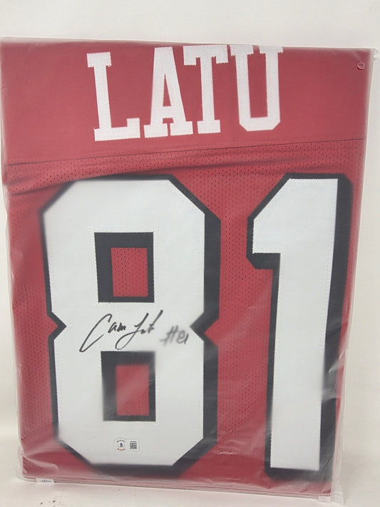 JERSEY AUTOGRAFIADO — CAMERON LATU #81 San Francisco 49ers  ·  Certificado Beckett Witnessed  ·  Cert. W444842