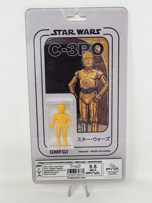 C-3PO シースリーピーオー Takara · Star Wars 12-Back Series · Keshi Gomu · Amarillo   |   1978, Japón