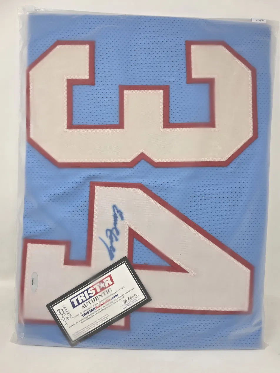 EARL CAMPBELL HOUSTON OILERS  ·  NO. 34  ·  JERSEY AUTOGRAFIADO Certificado TRISTAR Authentic