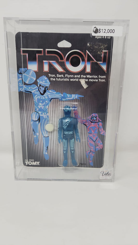 KEVIN FLYNN — TRON — TOMY — 1982 — FIGURA MOC No. 2505 — ENCAPSULADA VETRO COLLECTIONS