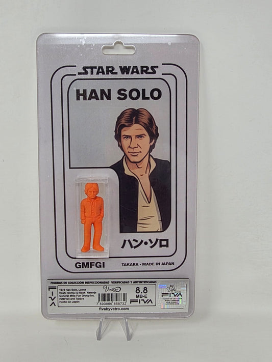 HAN SOLO ハン・ソロ Takara · Star Wars 12-Back Series · Keshi Gomu · Naranja   |   1978, Japón