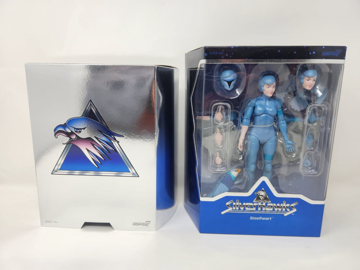 STEELHEART — SILVERHAWKS — SUPER7 ULTIMATES! WAVE 1 — 7" FIGURA ARTICULADA PREMIUM — MIB CON SHIPPER BOX