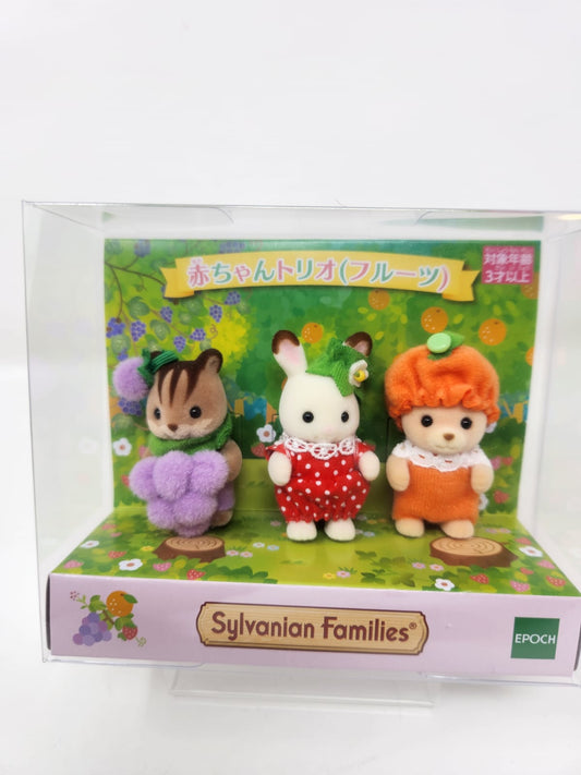 Sylvanian Families — 赤ちゃんトリオ（フルーツ） — Baby Trio Fruits — Edición Exclusiva Fan Club Online Shop Japón, 2022 — Sellada