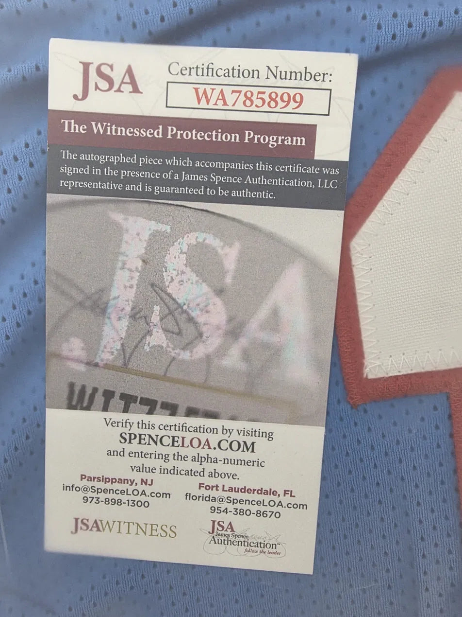 JERSEY AUTOGRAFIADO DE WARREN MOON Houston Oilers · #1 · Salón de la Fama 2006