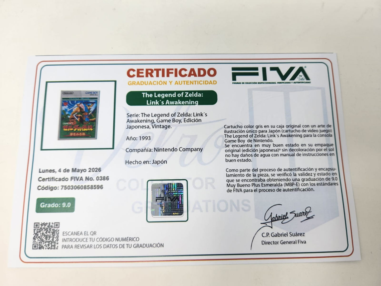 The Legend of Zelda: Link’s Awakening - Certificada por FIVA