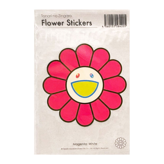 Magenta × WhiteFlower Stickers